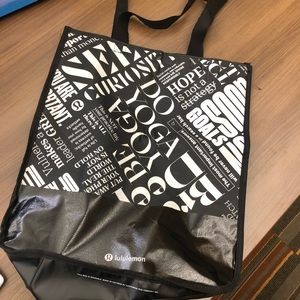Large black lululemon tote